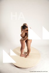 Nude Woman - Man Another Standing poses - ALL Slim Short Brown Standing poses - simple Multi angles poses Realistic