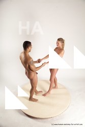 Nude Woman - Man Another Standing poses - ALL Slim Short Brown Standing poses - simple Multi angles poses Realistic