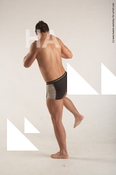Underwear Martial art Man White Standing poses - ALL Average Short Brown Standing poses - simple Academic