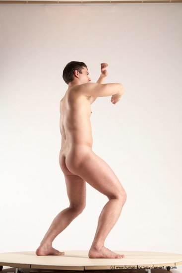 Nude Man White Standing poses - ALL Average Short Brown Standing poses - simple Multi angles poses Realistic