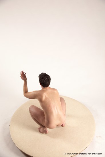 Nude Man White Standing poses - ALL Average Short Brown Standing poses - knee-bend Multi angles poses Realistic