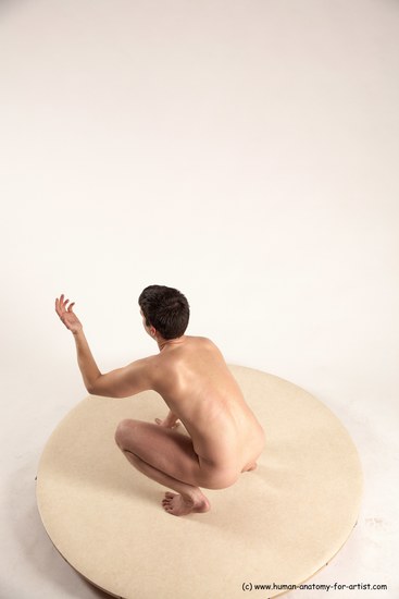 Nude Man White Standing poses - ALL Average Short Brown Standing poses - knee-bend Multi angles poses Realistic