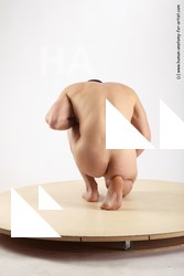 Nude Man White Kneeling poses - ALL Slim Short Brown Kneeling poses - on one knee Realistic