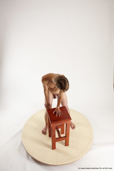 Nude Man White Standing poses - ALL Slim Short Brown Standing poses - simple Multi angles poses Realistic