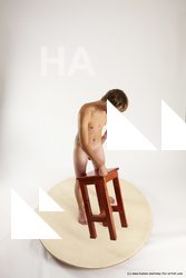 Nude Man White Standing poses - ALL Slim Short Brown Standing poses - simple Multi angles poses Realistic