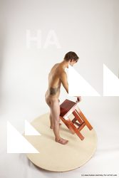 Nude Man White Standing poses - ALL Slim Short Brown Standing poses - simple Multi angles poses Realistic