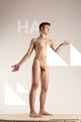 Nude Man White Standing poses - ALL Slim Short Brown Standing poses - simple Multi angles poses Realistic