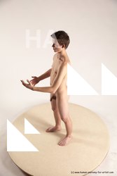 Nude Man White Standing poses - ALL Slim Short Blond Standing poses - simple Multi angles poses Realistic