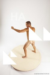 Nude Fighting with knife Man White Standing poses - ALL Slim Short Brown Standing poses - simple Multi angles poses Realistic