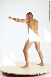 Nude Fighting with knife Man White Standing poses - ALL Slim Short Brown Standing poses - simple Multi angles poses Realistic