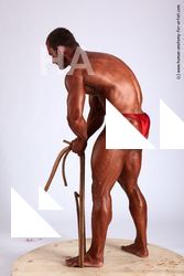 Swimsuit Holding Man White Standing poses - ALL Muscular Short Brown Standing poses - simple Academic