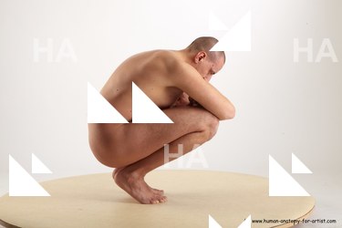 Nude Man White Standing poses - ALL Average Short Brown Standing poses - knee-bend Realistic