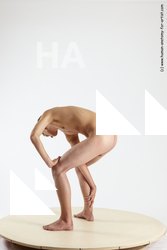 Nude Man White Standing poses - ALL Slim Short Brown Standing poses - bend over Multi angles poses Realistic