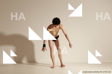 Underwear Gymnastic poses Man White Athletic Short Black Dancing Dynamic poses Academic