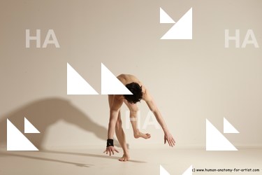 Underwear Gymnastic poses Man White Athletic Short Black Dancing Dynamic poses Academic