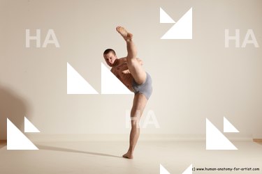 Underwear Martial art Man White Standing poses - ALL Athletic Short Brown Standing poses - simple Dynamic poses Academic