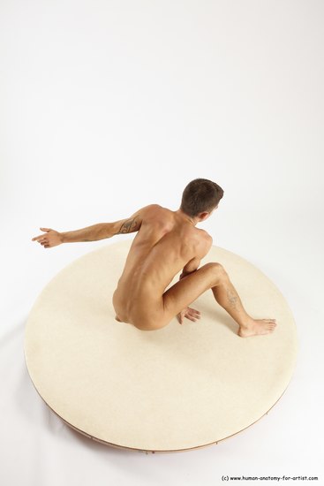 Nude Man White Standing poses - ALL Athletic Short Brown Standing poses - knee-bend Multi angles poses Realistic