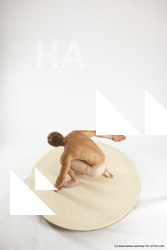 Nude Man White Kneeling poses - ALL Athletic Short Brown Kneeling poses - on one knee Multi angles poses Realistic