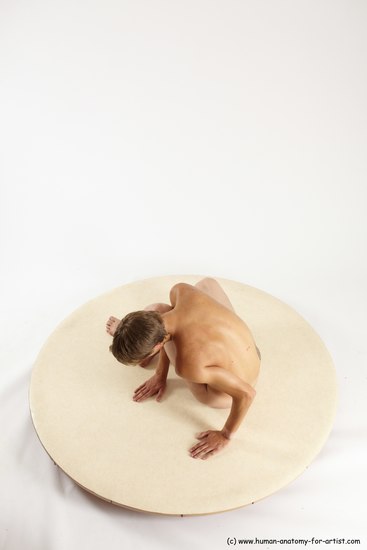 Nude Man White Sitting poses - simple Slim Short Brown Sitting poses - ALL Multi angles poses Realistic