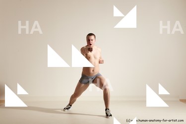 Underwear Martial art Man White Standing poses - ALL Athletic Short Brown Standing poses - simple Dynamic poses Academic