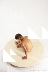 Nude Man White Sitting poses - simple Slim Short Brown Sitting poses - ALL Multi angles poses Realistic