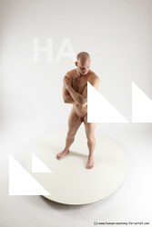 Man White Standing poses - ALL Slim Bald Standing poses - simple Multi angles poses Academic