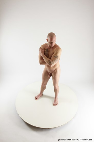 Man White Standing poses - ALL Slim Bald Standing poses - simple Multi angles poses Academic