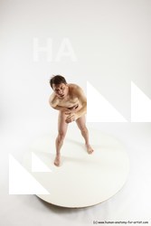 Nude Man White Standing poses - ALL Slim Short Brown Standing poses - bend over Multi angles poses Realistic