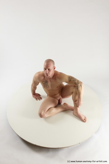 Nude Man White Sitting poses - simple Slim Bald Sitting poses - ALL Multi angles poses Realistic