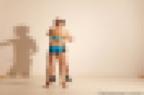 Underwear Woman - Man White Slim Short Brown Dancing Dynamic poses Academic