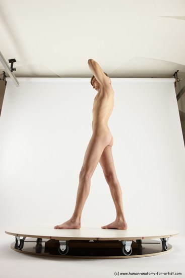 Nude Man White Standing poses - ALL Underweight Medium Brown Standing poses - simple Multi angles poses Realistic