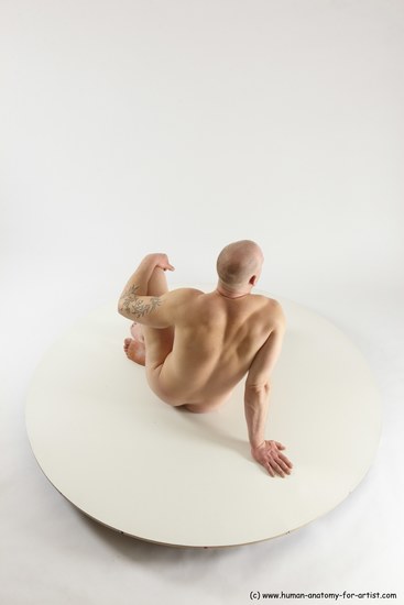 Nude Man White Sitting poses - simple Slim Bald Sitting poses - ALL Multi angles poses Realistic