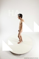 Nude Man White Standing poses - ALL Athletic Short Brown Standing poses - simple Multi angles poses Realistic