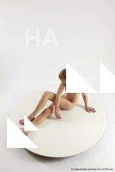 Nude Man White Sitting poses - simple Underweight Medium Brown Sitting poses - ALL Multi angles poses Realistic