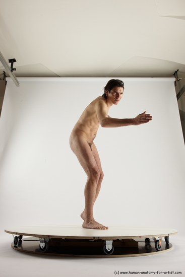 Nude Man White Standing poses - ALL Slim Short Brown Standing poses - simple Multi angles poses Realistic