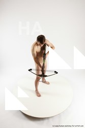 Nude Fighting Man White Standing poses - ALL Slim Short Brown Standing poses - simple Multi angles poses Realistic