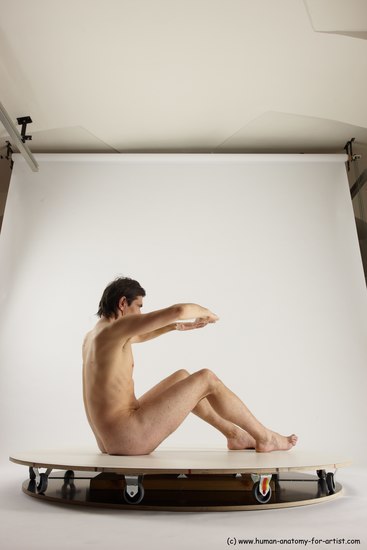 Nude Man White Standing poses - ALL Slim Short Brown Standing poses - simple Multi angles poses Realistic