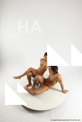 Nude Woman - Man White Sitting poses - simple Slim Short Brown Sitting poses - ALL Multi angles poses Realistic