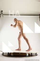 Nude Man White Standing poses - ALL Slim Bald Standing poses - simple Multi angles poses Realistic
