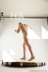 Nude Man White Standing poses - ALL Slim Bald Standing poses - simple Multi angles poses Realistic