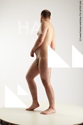 Nude Man White Standing poses - ALL Average Short Brown Standing poses - simple Realistic