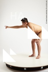 Nude Man Asian Standing poses - ALL Slim Short Black Standing poses - simple Realistic