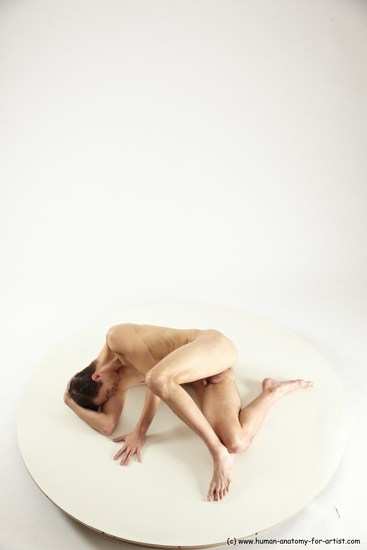 Nude Man White Laying poses - ALL Athletic Short Brown Laying poses - on side Multi angles poses Realistic