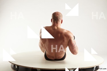 Swimsuit Gymnastic poses Man White Standing poses - ALL Muscular Bald Standing poses - simple Standard Photoshoot Academic