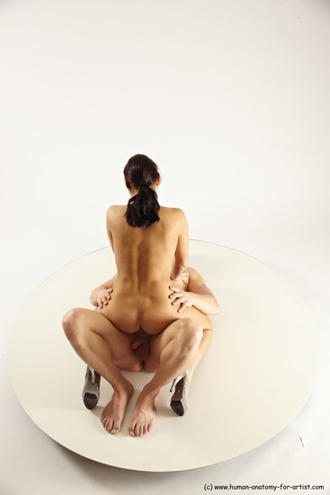 Nude Woman - Man White Laying poses - ALL Slim Bald Laying poses - on back Multi angles poses Realistic