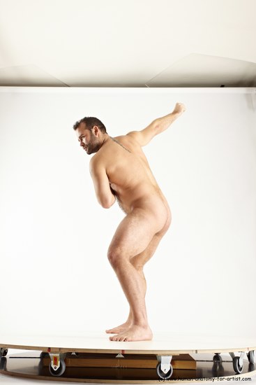 Nude Man White Standing poses - ALL Average Short Brown Standing poses - simple Multi angles poses Realistic