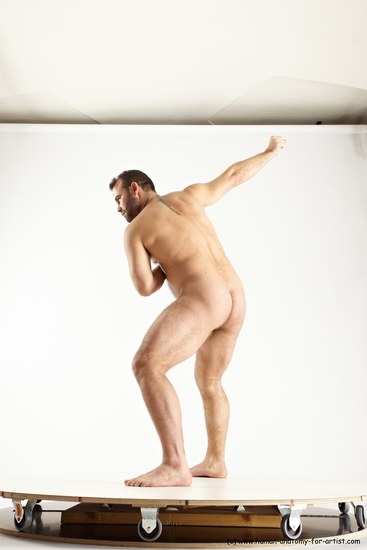 Nude Man White Standing poses - ALL Average Short Brown Standing poses - simple Multi angles poses Realistic