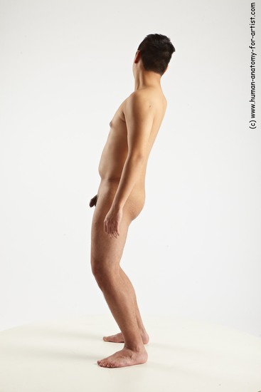 Nude Man Asian Standing poses - ALL Average Short Black Standing poses - simple Realistic