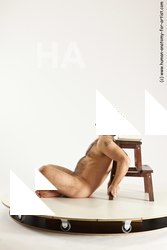 Nude Man White Sitting poses - simple Average Short Brown Sitting poses - ALL Multi angles poses Realistic