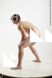 Nude Man White Standing poses - ALL Muscular Short Brown Standing poses - simple Realistic